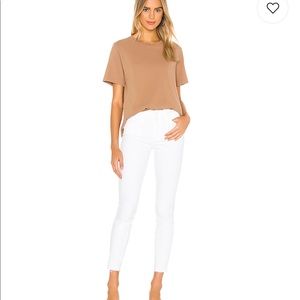 NWT PAIGE hoxton white skinny jeans, Raw hem, 28